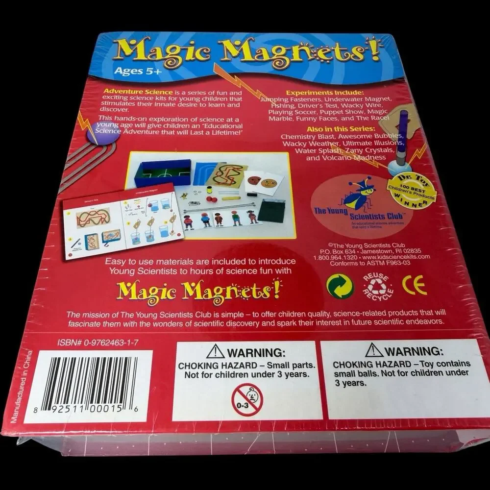 Magic Magnets Adventure Science Series Young Scientists Club Kit Sealed Ages 5+